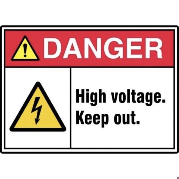 Accuform ANSI ISO DANGER SAFETY SIGN HIGH MRLC113XL MRLC113XL - main